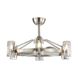 Parrot Uncle 34" Modern Cage Ceiling Fans with Lights and Remote for Kitchen Bedroom Living Room - 1 of 4