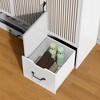 Airsurfer Multi-functional Shoe Cabinet with Adjustable Shelves,Retractable toe-kick drawer,Minimalist Shoe Storage Organizer with Sturdy Top Surface - 3 of 4
