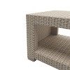 6pc All Weather Outdoor Conversation Set with Cushions: UV-Resistant Wicker, CorLiving - Includes Table & Ottomans - 4 of 4