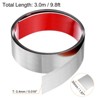 Unique Bargains Self-Adhesive Stainless Steel Mirror Finish Peel and Stick Wall Trim - 2 of 4
