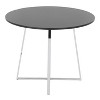 Sapphtopaz Round Dining Table Contemporary Dining Table in Chrome Metal Legs and MDF Tabletop Kitchen Table for Dining Room, Small Spaces - 2 of 4