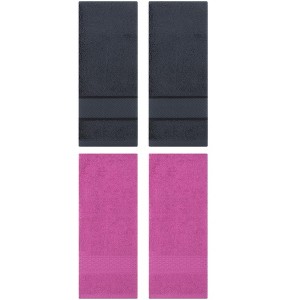 REGALWOVEN 4 Pcs Solid Textured Cotton Soft Absorbent Decorative Hand Towel - 1 of 4