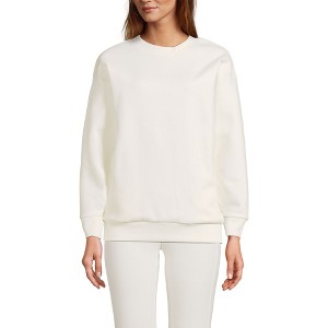 Lands' End Women's Serious Sweats Relaxed Long Sleeve Crew Neck Sweatshirt - 1 of 3
