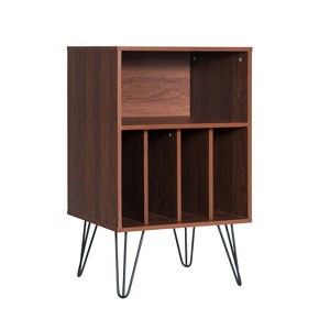 SUGIFT Freestanding Record Player Stand Record Storage Cabinet with Metal Legs - 1 of 1