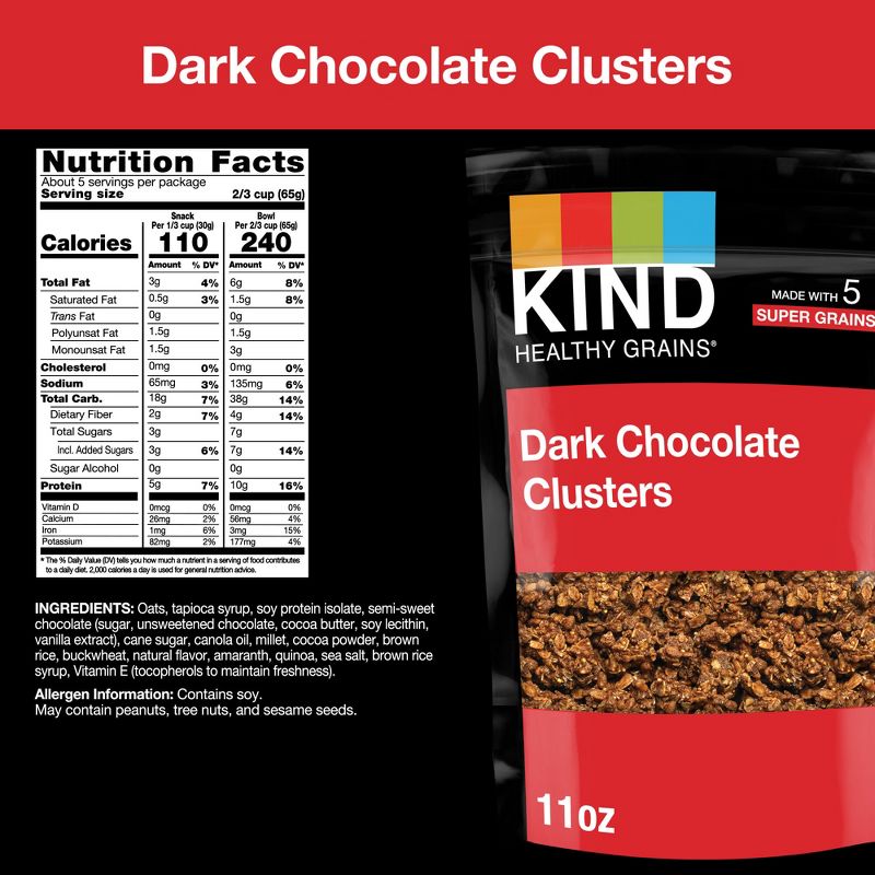 KIND Dark Chocolate Protein Granola - 11oz, 4 of 8
