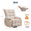 Recliner Chair Sofa with Massage and Heat, Oversized Swivel Rocker Recliner Sofa with Soft Padded Upholstery, Side Pocket for Living Room, Bedroom - 4 of 4