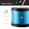 Best Choice Products Kids Beginner 3-Piece Drum, Musical Instrument Set w/ Sticks, Cushioned Stool, Drum Pedal - 3 of 4