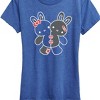 Women's - Instant Message - Two Bunnies Plushie Short Sleeve Graphic T-Shirt - 2 of 4