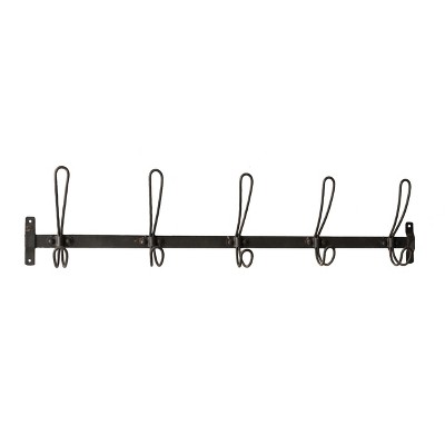 Vip Metal 27.5 In. Black Five Hook Wall Bar : Target