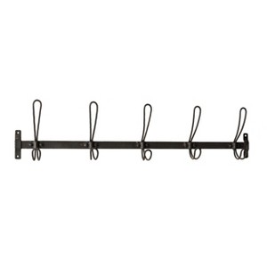 VIP Metal 27.5 in. Black Five Hook Wall Bar - 1 of 4