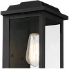 John Timberland Eastcrest Modern Outdoor Wall Light Fixtures Set of 2 Textured Black Metal 14" Clear Glass for Post Exterior Barn Deck House - image 2 of 4