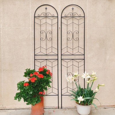 NicBex Metal Garden Arch Rust-Proof Trellis, Garden Trellis Cucumber Trellis for Climbing Plants Outdoor for Garden