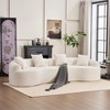 KWPZQEB 110'' Modular Sectional Sofa Couches, Curved-Shape Couch 4 Seat Modular Sofa, Chenille Boneless Couches with 4 Pillows for Living Room Bedroom - 2 of 4
