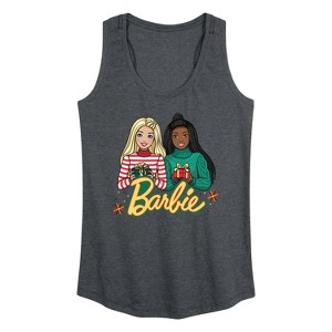 Women's - Barbie - Winter Holiday Friends Graphic Racerback Tank - 1 of 4