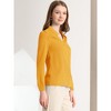 Allegra K Women's Elegant V Neck Work Office Button Up Shirt - 4 of 4