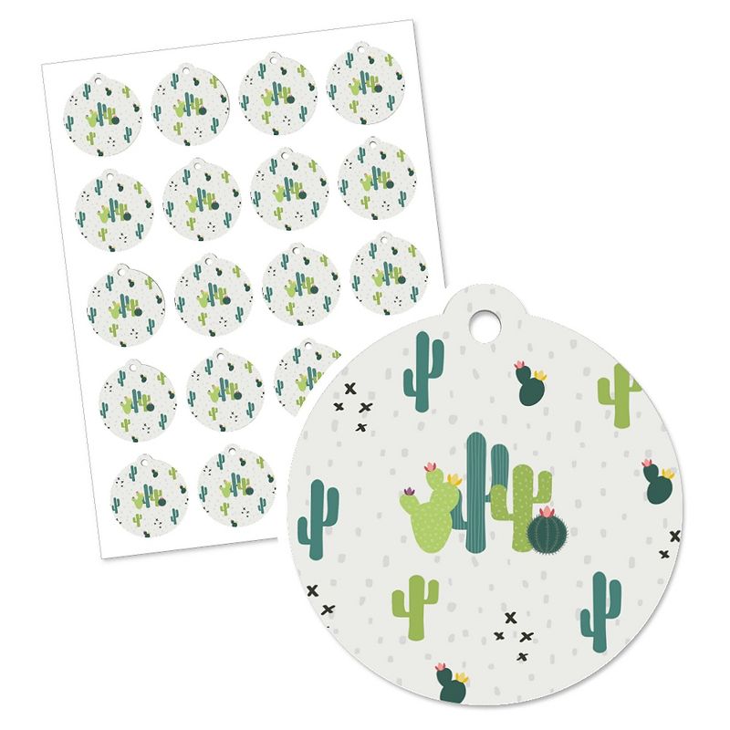 Big Dot of Happiness Prickly Cactus Party - Fiesta Party Favor Gift Tags (Set of 20), 2 of 5