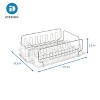 iDESIGN Forma Stainless Steel Sink Dish Drainer Rack with Tray Drying Rack Clear: Freestanding Metal Kitchen Rack, 17.5x13x5.2 - 3 of 4