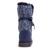 Essentials by MUK LUKS Women's Clementine Boots-Denim Blue 6 - 3 of 4