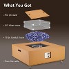 50,000 BTU Outdoor Propane Gas Fire Pit Table with Wind Guard, Removable Lid, Glass Rocks, Rain Cover for Patio - 4 of 4