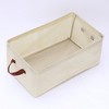 REGALWOVEN Collapsible Canvas Storage Bin with Handles for Shelves Closet 2 Pcs - image 3 of 4