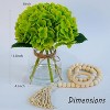 Coucheta Real Touch Hydrangea Arrangement - Lifelike Faux Flowers in Vase with Wood Bead String for Home, Available in Multiple Colors - 2 of 4