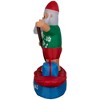 Gemmy Christmas Airblown Inflatable Santa on Paddle Board Scene w/LED, 6 ft Tall, Multi - 4 of 4