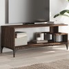 CLIHOME 42" Powder-Coated Steel TV Cabinet and Consoles Table With Open Self, Display Storage Cabinet - 3 of 4