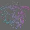 Girl's Dumbo Stay Fly Outline T-Shirt - 2 of 4
