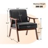 FONTOI Accent Chair with Wood Frame, Accent Chair with Extra-Thick Backrest, Wingback Chair for Bedroom Living Room, Black, 31.1"*32.3"*26" - 3 of 4