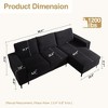 XIZZI Upholstered Sectional Sofa with Comfy Chaise Large Deep Seat, Minimalist Modular Couches Sleeper for Living Room Bedroom Apartment Lounge - 2 of 4