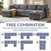 VYNXARIA 113.5 inch Modular Sectiona Corduroy Sofa,U Shaped Sectional Couch with Storage Ottoman,6 Seats Convertible Sectionals with Chaise,Dark Gray - 4 of 4