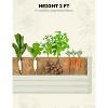 6x3x2 ft Galvanized Raised Garden Bed,24" Tall Metal Planter Box for Flowers Herbs Vegetables - 2 of 4