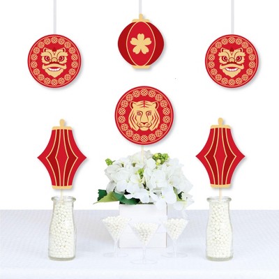 Big Dot of Happiness Chinese Lanterns - Lantern Decorations DIY 2022 Lunar New Year Essentials - Set of 20