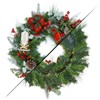 COZONY Pre-Lit Christmas Wreath & Garland Set, Artificial Lighted Decor for Door, Porch and Fireplace - 3 of 4