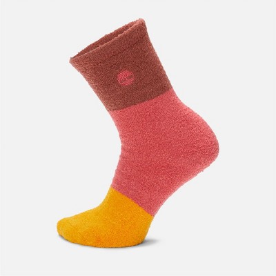 Women's Timberland Color Block Fuzzy Shortie Crew Socks