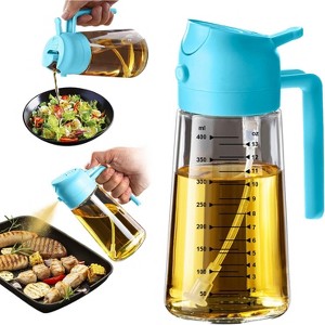 16oz/470ml Glass Olive Oil Sprayer for Cooking – Olive Oil Dispenser Bottle for Kitchen Gadgets and Air Fryer Accessories, Salad, BBQ - Ash - 1 of 4