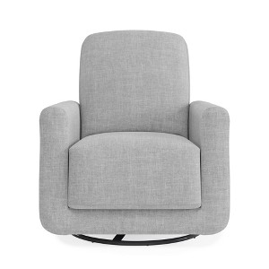DHP Step Swivel Accent Chair with USB, Light Gray Linen - 1 of 4
