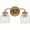 Progress Lighting Quillan 2-Light Vanity Light, Gold Ombre, Clear Glass Shades: Elegant, versatile, and artisanal, perfect for modern and transitional - 3 of 3