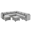 9-Seat Modular Sectional Sofa with Storage, Oversized U Shaped Couch Set with Ottomans for Living Room - Morden Fort - 3 of 4