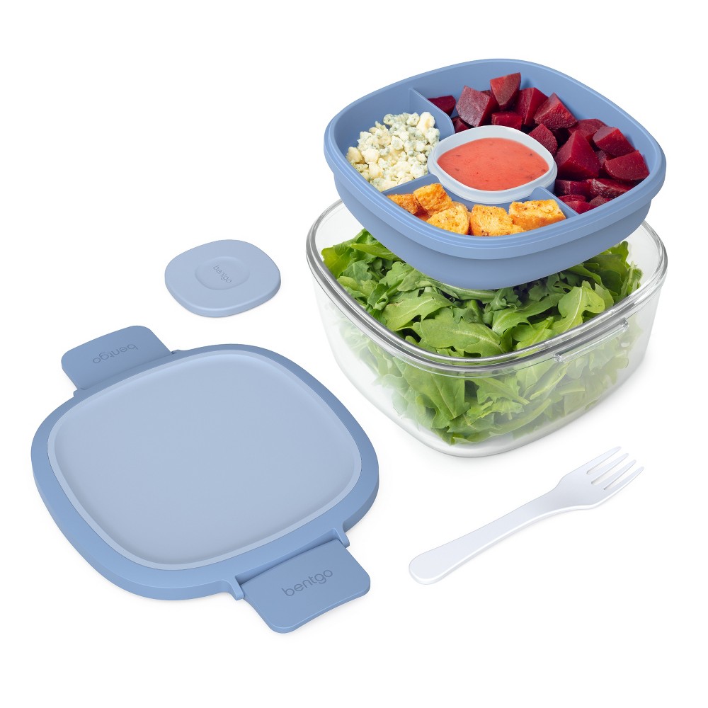 Photos - Food Container Bentgo Glass Salad Container - Light Blue