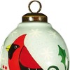 HomeRoots Festive Glitter Red Cardinal Hand Painted Mouth Blown Glass Ornament - 4 of 4