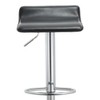 Set of 2 34" Contemporary Swivel and Adjustable Barstools Black - AC Pacific: Chrome Frame, Polyurethane Upholstery - 4 of 4