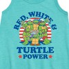 Girls' - Teenage Mutant Ninja Turtles - Red White Turtle Power Graphic Sleeveless Aline Dress - 2 of 3