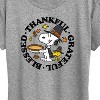 Women's - Peanuts - Thankful Grateful Blessed Short Sleeve Graphic T-Shirt - 2 of 4