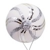 Kurt Adler 80mm Glass White Glittered Swirl 6-Piece Ball Ornament Set - 2 of 4