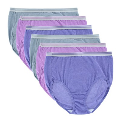 Women's Plus Fit for Me® Microfiber Brief Panty, Assorted 6 Pack