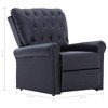 vidaXL Reclining Chair Black Faux Leather - 4 of 4