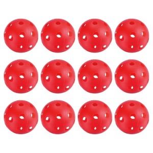 Unique Bargains Durable Precision Technology Good Balance Application Pickleball Balls 12 Pcs - 1 of 4