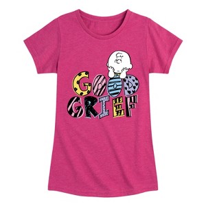 Girls' - Peanuts - Good Grief Charlie Brown Fitted Short Sleeve Graphic T-Shirt - 1 of 4