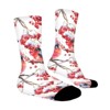 Watercolor Winter Bullfinches Women Printed Crew Socks Funny Funky Socks Soft Polyester Novelty Gifts for Artists Men - 3 of 4